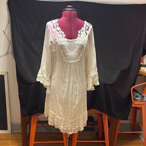 Elegant MONORENO White Lace Western Boho Chic Dress. Worn once to Kid Rock!